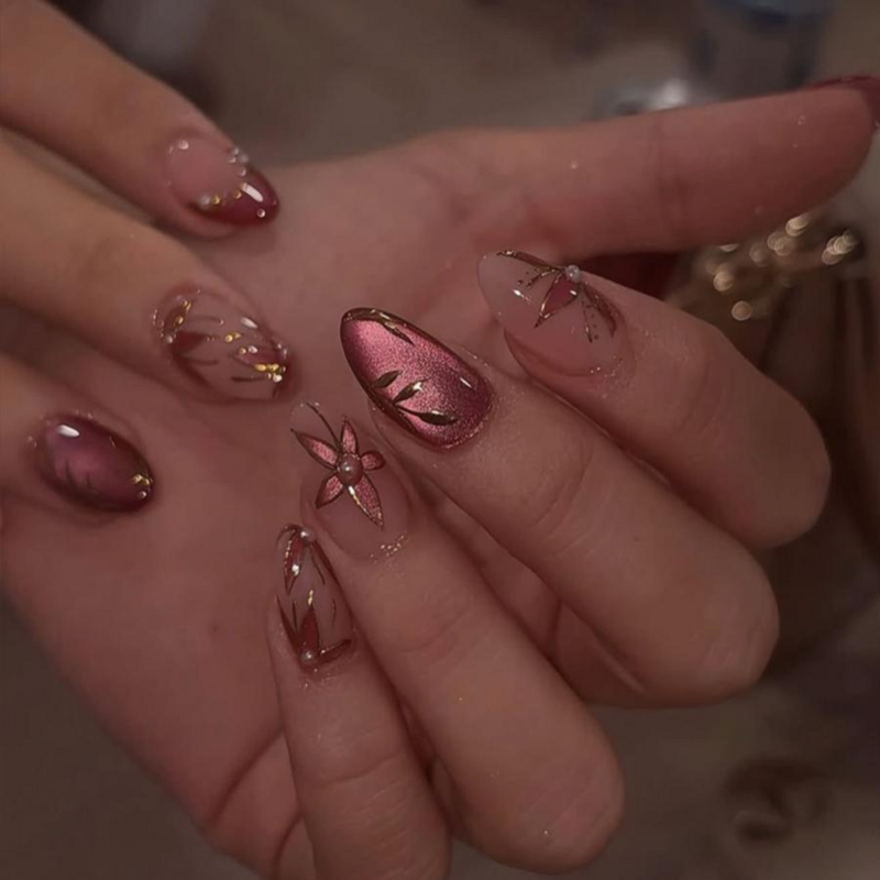 Burgundy Florals
